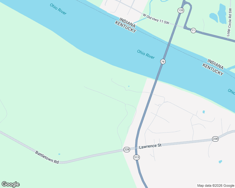 map of restaurants, bars, coffee shops, grocery stores, and more near River Edge Drive in Brandenburg