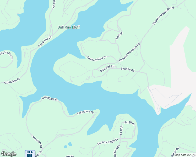 map of restaurants, bars, coffee shops, grocery stores, and more near Lake Road 5-88 K in Camdenton