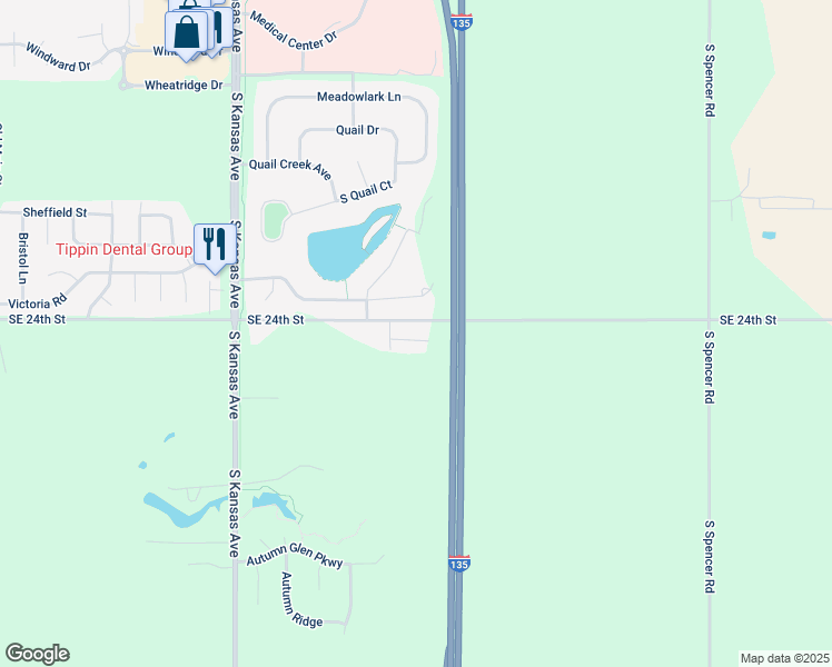 map of restaurants, bars, coffee shops, grocery stores, and more near 704 Cottonwood Crossing Drive in Newton