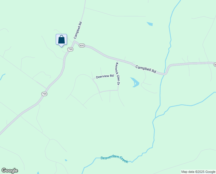 map of restaurants, bars, coffee shops, grocery stores, and more near 94 Happy Valley Road in Keswick