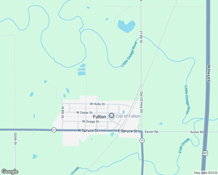 map of restaurants, bars, coffee shops, grocery stores, and more near in Fulton