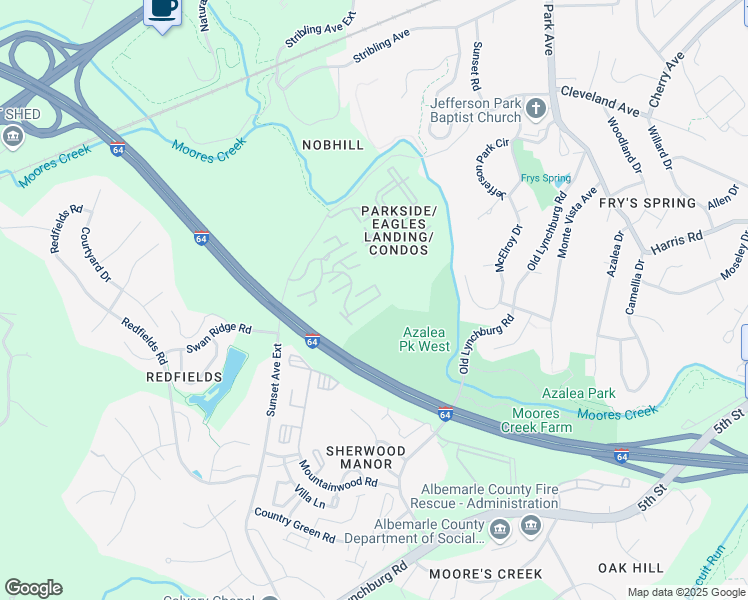 map of restaurants, bars, coffee shops, grocery stores, and more near 1762 Sugar Maple Court in Charlottesville