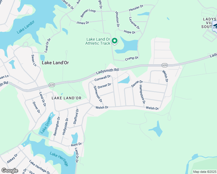 map of restaurants, bars, coffee shops, grocery stores, and more near 432 Dorset Drive in Ruther Glen
