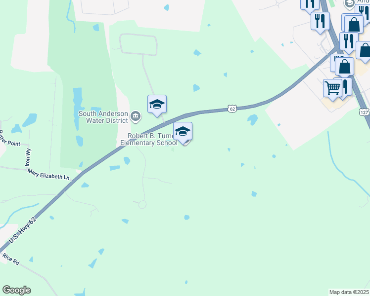 map of restaurants, bars, coffee shops, grocery stores, and more near 1411 Fox Creek Road in Lawrenceburg