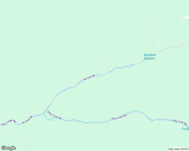 map of restaurants, bars, coffee shops, grocery stores, and more near North Fork Road in Chapmanville