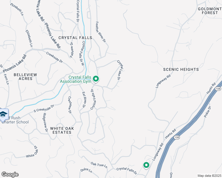 map of restaurants, bars, coffee shops, grocery stores, and more near 21656 Crystal Lake Dr in Sonora