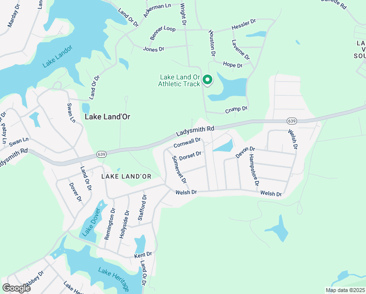 map of restaurants, bars, coffee shops, grocery stores, and more near 428 Cornwall Drive in Ruther Glen