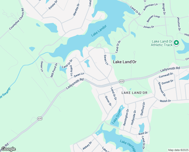 map of restaurants, bars, coffee shops, grocery stores, and more near 942 Swan Lane in Ruther Glen