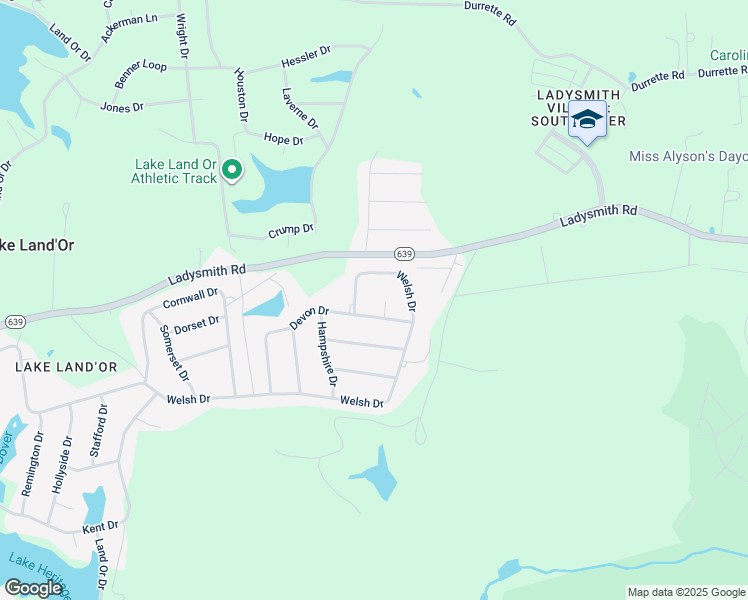 map of restaurants, bars, coffee shops, grocery stores, and more near 53 Wales Cove in Ruther Glen