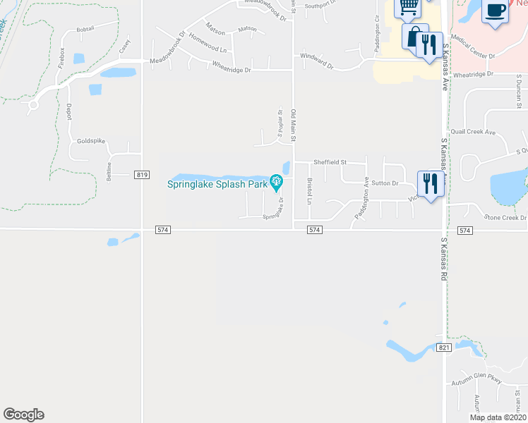 map of restaurants, bars, coffee shops, grocery stores, and more near 113 Springlake Court in Newton