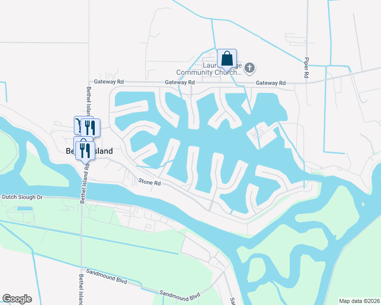 map of restaurants, bars, coffee shops, grocery stores, and more near 689 Point Place in Bethel Island