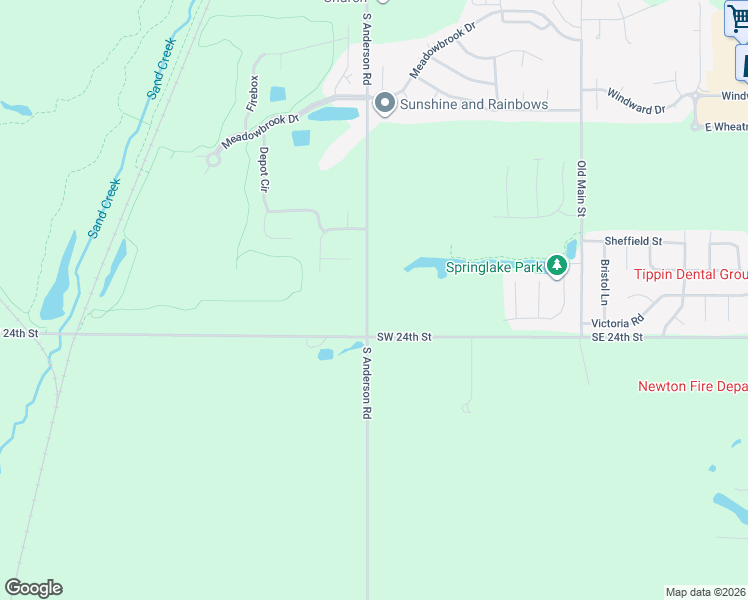 map of restaurants, bars, coffee shops, grocery stores, and more near 2322 S Anderson Ave in Newton