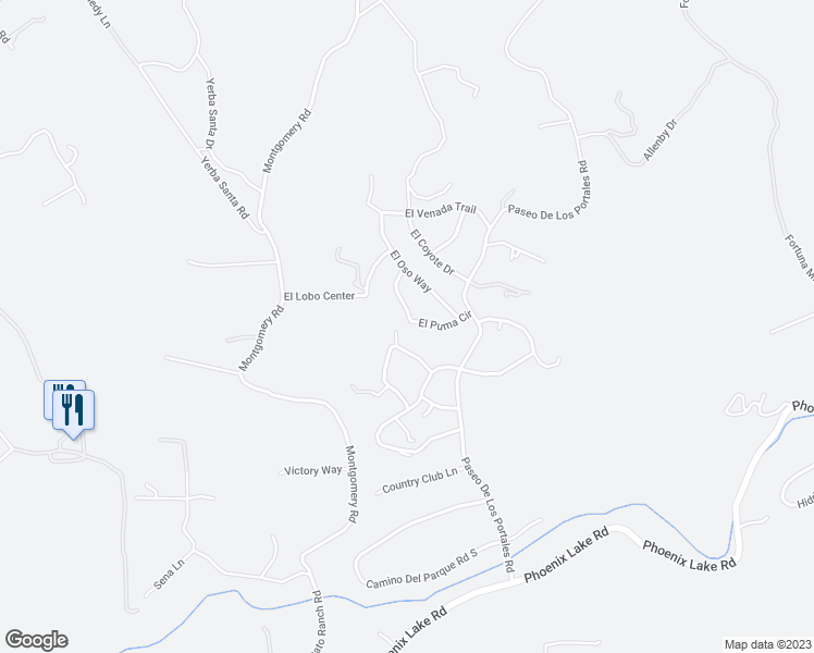 map of restaurants, bars, coffee shops, grocery stores, and more near 21756 El Puma Circle in Sonora