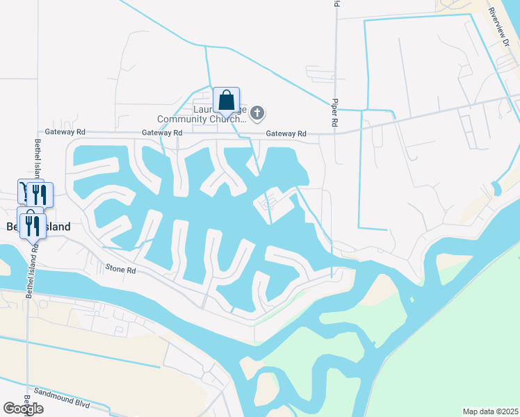 map of restaurants, bars, coffee shops, grocery stores, and more near in Bethel Island