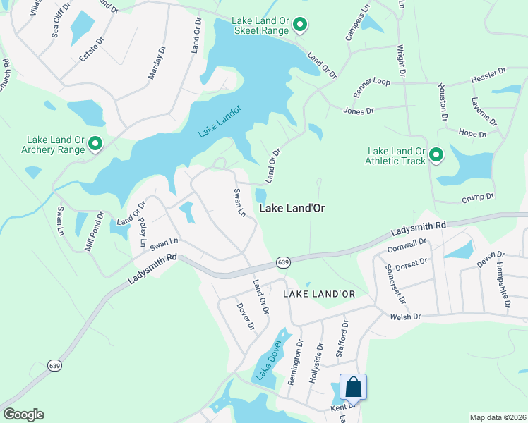 map of restaurants, bars, coffee shops, grocery stores, and more near 915 Swan Lane in Ruther Glen