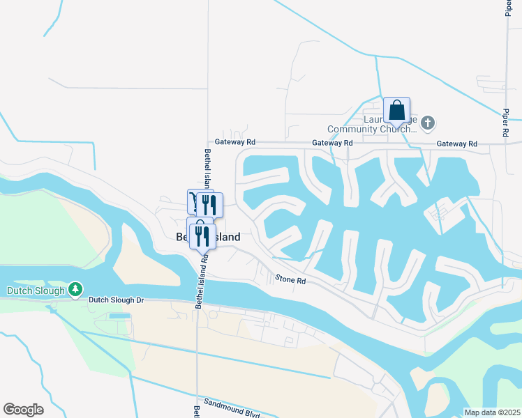map of restaurants, bars, coffee shops, grocery stores, and more near 413 Halcyon Place in Bethel Island