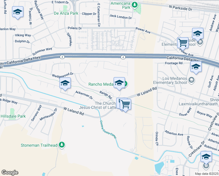 map of restaurants, bars, coffee shops, grocery stores, and more near 2301 Range Road in Pittsburg