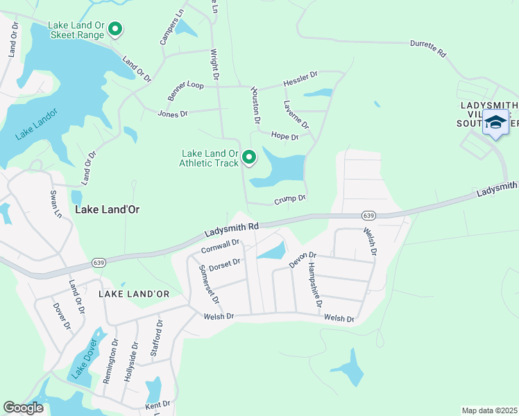 map of restaurants, bars, coffee shops, grocery stores, and more near 318 Crump Drive in Ruther Glen