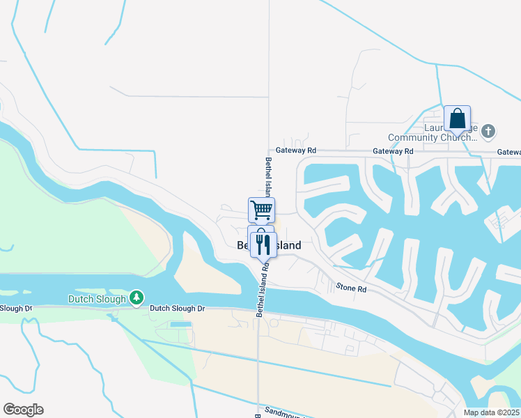 map of restaurants, bars, coffee shops, grocery stores, and more near 6301 Bethel Island Road in Bethel Island