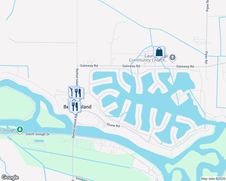 map of restaurants, bars, coffee shops, grocery stores, and more near 467 Halcyon Place in Bethel Island