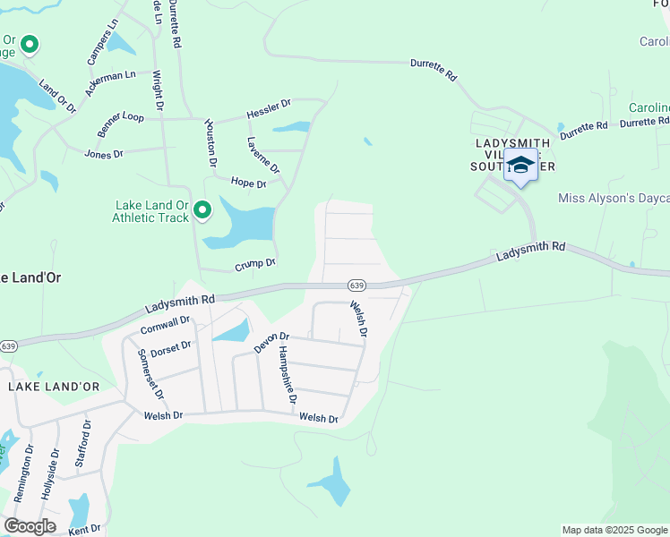 map of restaurants, bars, coffee shops, grocery stores, and more near 6148 Stirrup Lane in Ruther Glen