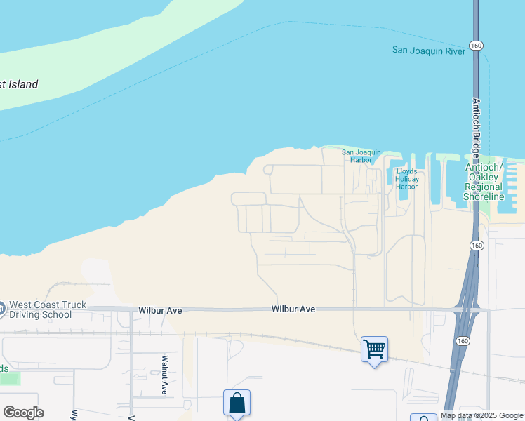 map of restaurants, bars, coffee shops, grocery stores, and more near 3201 Wilbur Avenue in Antioch