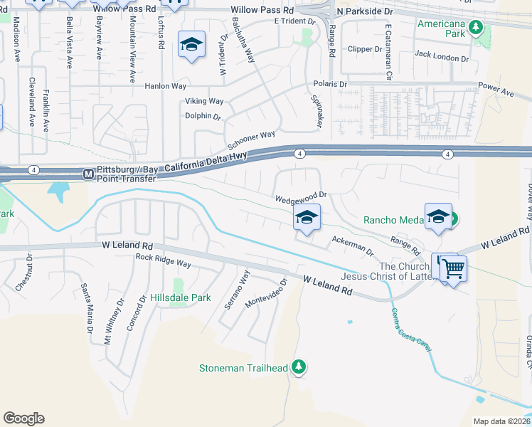 map of restaurants, bars, coffee shops, grocery stores, and more near 838 Birchwood Drive in Pittsburg
