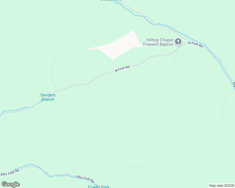 map of restaurants, bars, coffee shops, grocery stores, and more near North Fork Road in Chapmanville