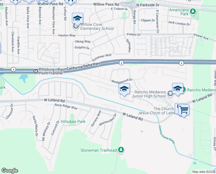 map of restaurants, bars, coffee shops, grocery stores, and more near 838 Birchwood Drive in Pittsburg