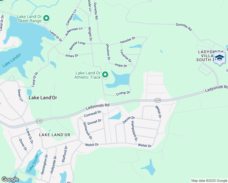 map of restaurants, bars, coffee shops, grocery stores, and more near 323 Crump Drive in Ruther Glen