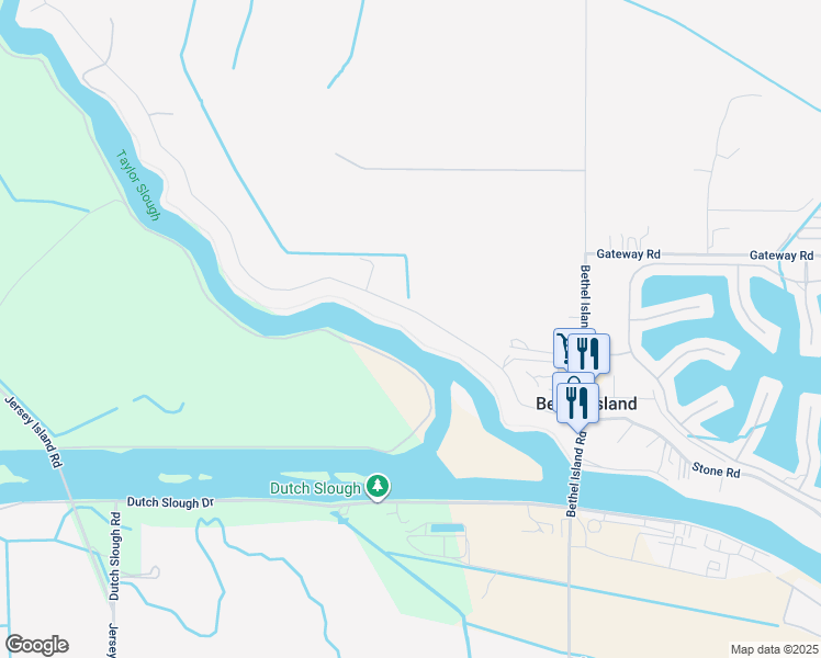 map of restaurants, bars, coffee shops, grocery stores, and more near 2666 Taylor Road in Bethel Island