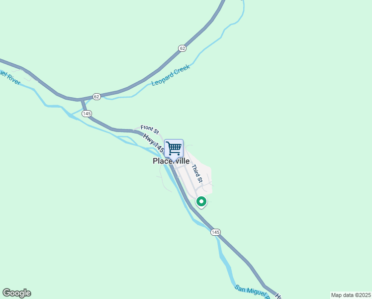 map of restaurants, bars, coffee shops, grocery stores, and more near 100 Fourth Street in Placerville