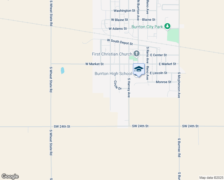 map of restaurants, bars, coffee shops, grocery stores, and more near 524 Colorado Avenue in Burrton