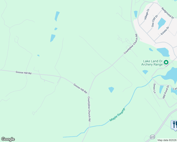 map of restaurants, bars, coffee shops, grocery stores, and more near 18156 Countyline Church Road in Ruther Glen