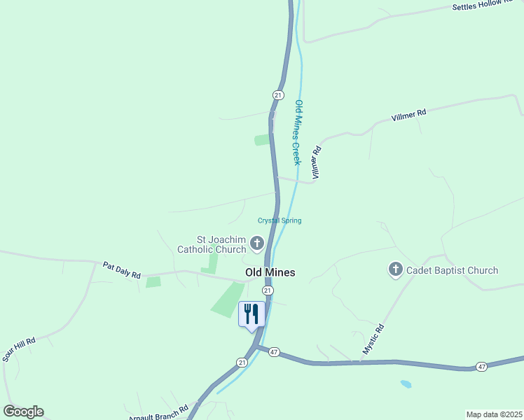 map of restaurants, bars, coffee shops, grocery stores, and more near 10025 Koch Road in Cadet