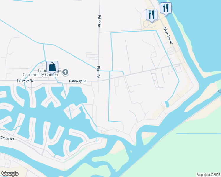 map of restaurants, bars, coffee shops, grocery stores, and more near 4100 Gateway Road in Bethel Island
