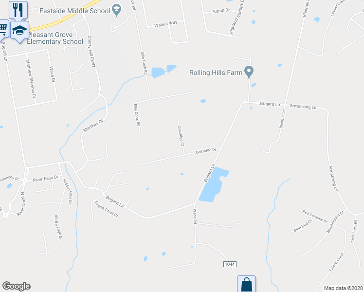 map of restaurants, bars, coffee shops, grocery stores, and more near 263 Oakridge Court in Mount Washington