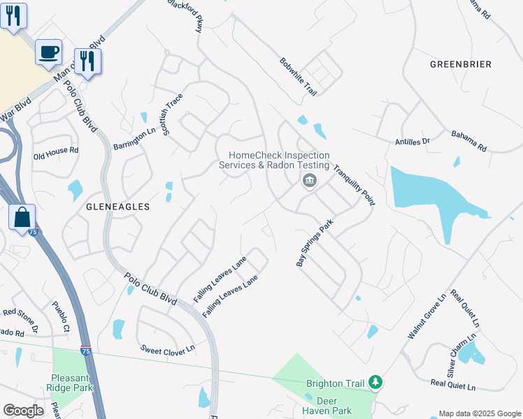 map of restaurants, bars, coffee shops, grocery stores, and more near 3190 Blackford Parkway in Lexington