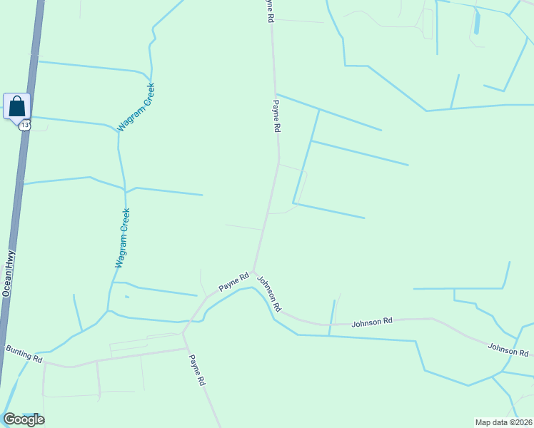 map of restaurants, bars, coffee shops, grocery stores, and more near 2417 Payne Road in Pocomoke City