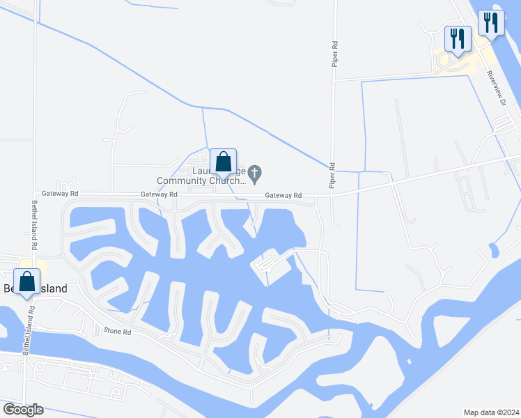 map of restaurants, bars, coffee shops, grocery stores, and more near 11 Grey Whale Place in Bethel Island