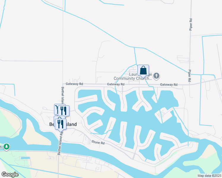 map of restaurants, bars, coffee shops, grocery stores, and more near Delta Coves Drive in Oakley
