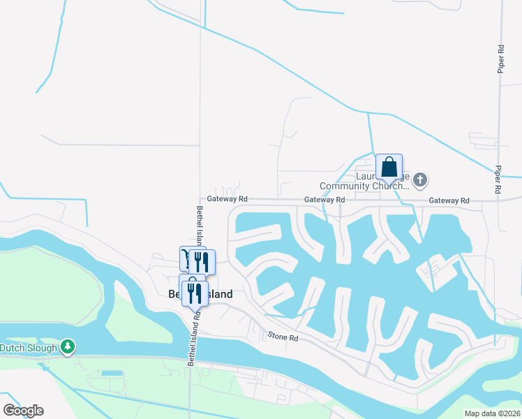map of restaurants, bars, coffee shops, grocery stores, and more near 3287 Delta Coves Drive in Bethel Island