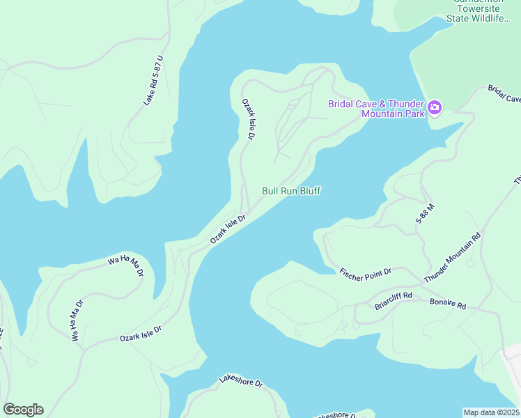 map of restaurants, bars, coffee shops, grocery stores, and more near 358 Summit Ridge Drive in Camdenton