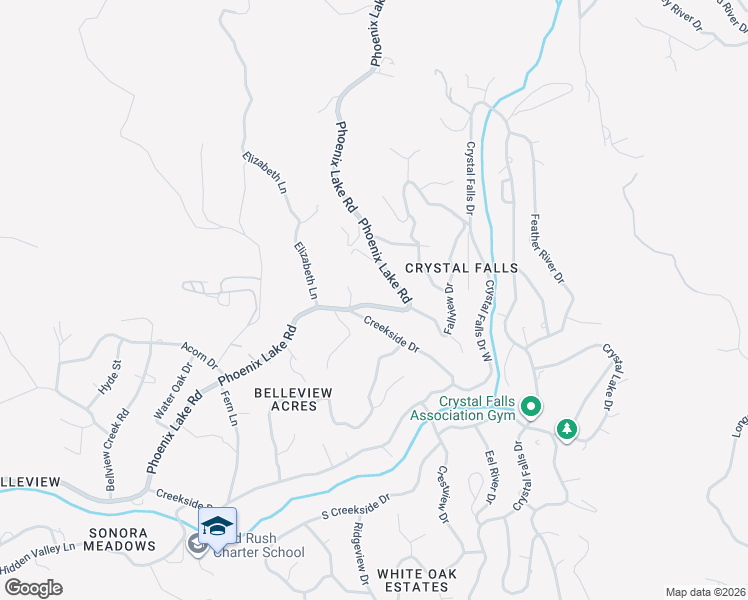 map of restaurants, bars, coffee shops, grocery stores, and more near 21850 Phoenix Lake Road in Sonora