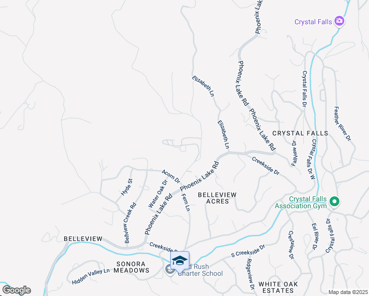 map of restaurants, bars, coffee shops, grocery stores, and more near 21850 Bellview Road in Sonora
