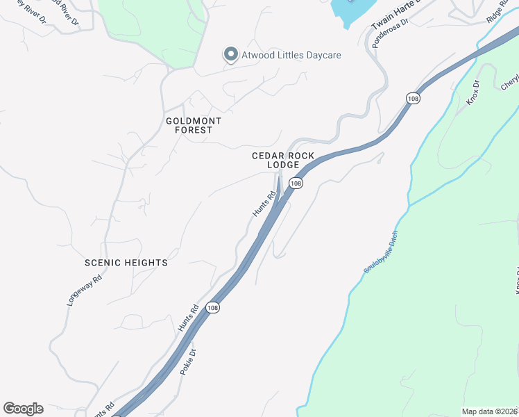 map of restaurants, bars, coffee shops, grocery stores, and more near 21860 Hunts Road in Sonora