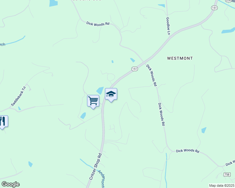 map of restaurants, bars, coffee shops, grocery stores, and more near 9285 Critzer Shop Road in Afton