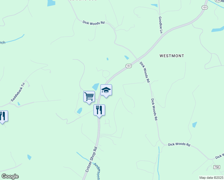 map of restaurants, bars, coffee shops, grocery stores, and more near 9285 Critzer Shop Road in Afton