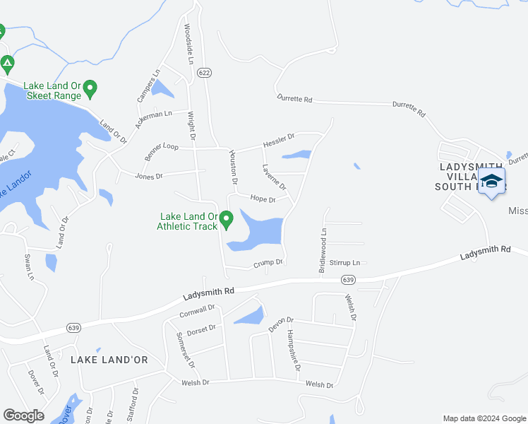 map of restaurants, bars, coffee shops, grocery stores, and more near 107 Hope Drive in Ruther Glen