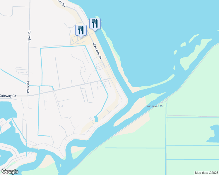 map of restaurants, bars, coffee shops, grocery stores, and more near 4610 Gateway Road in Bethel Island